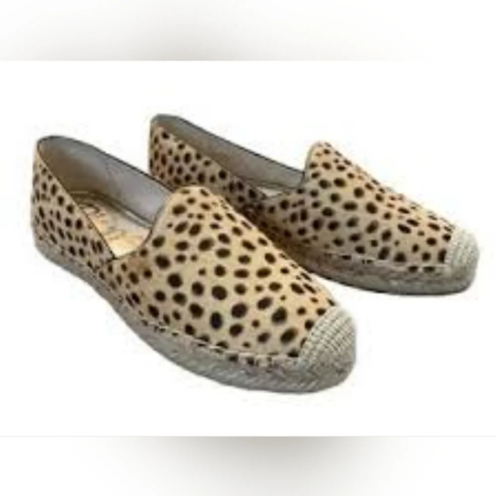 Sam Edelman Kesia Animal Print Espadrille Slip on  Flats Size 7 M
